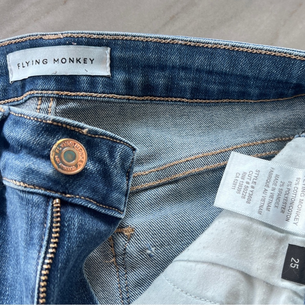 Flying Monkey Distressed Blue Skinny Jeans - Picture 2 of 3